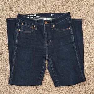J Crew Vintage Straight Dark Wash Straight Jeans